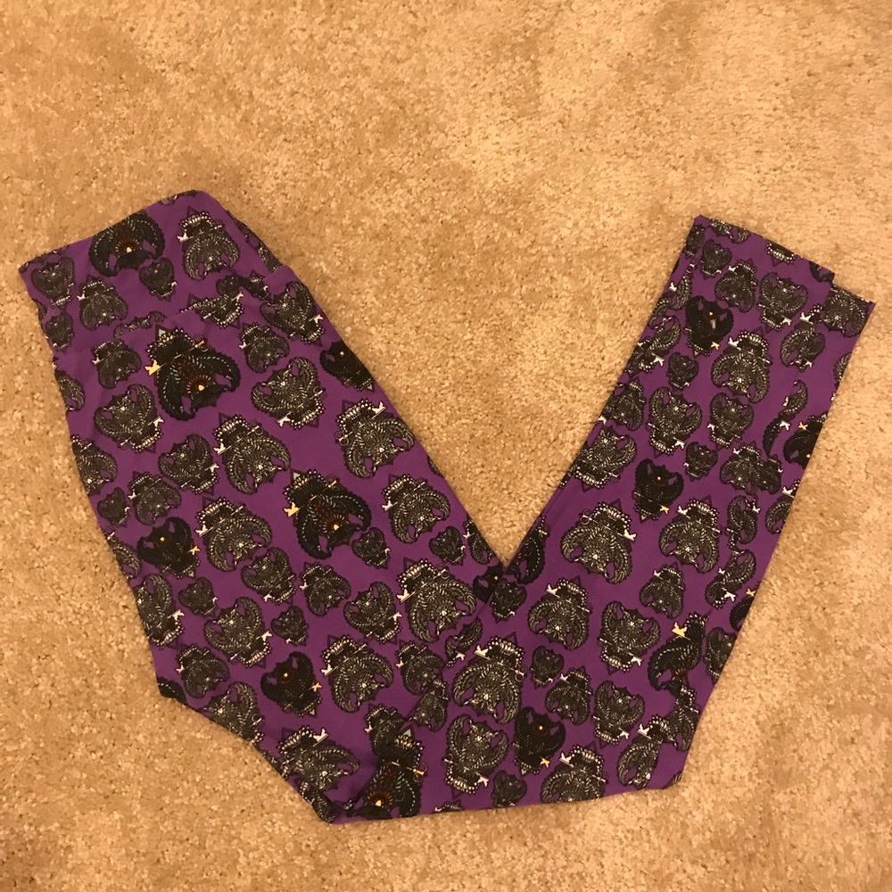 OS LuLaRoe purple owl leggings